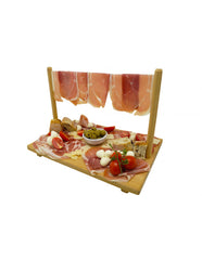Tagliere appendi salumi in legno di faggio massello L38 x P25 x H27cm