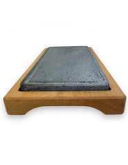 Tagliere in faggio massello con pietra lavica XL dim.Pietra 20x45 cm