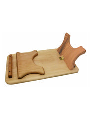 Vassoio porta pietanze "gusto" in faggio massello L45xP30xH17 cm