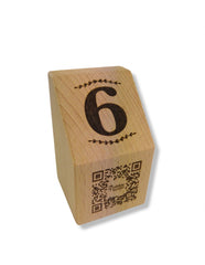 Cubotto con numerazione, qr code menù e logo