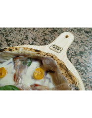 Tagliere in Legno di Pino da Portata per Pizza con Impugnatura diametro 33cm