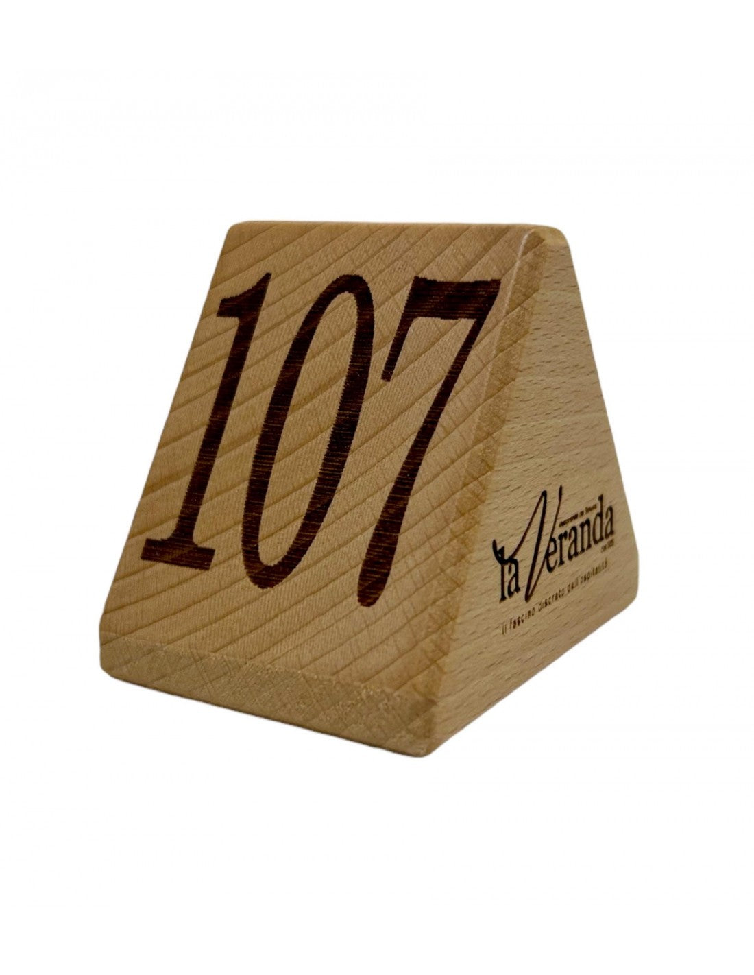 Triangolo con numerazione, qr code menù e logo