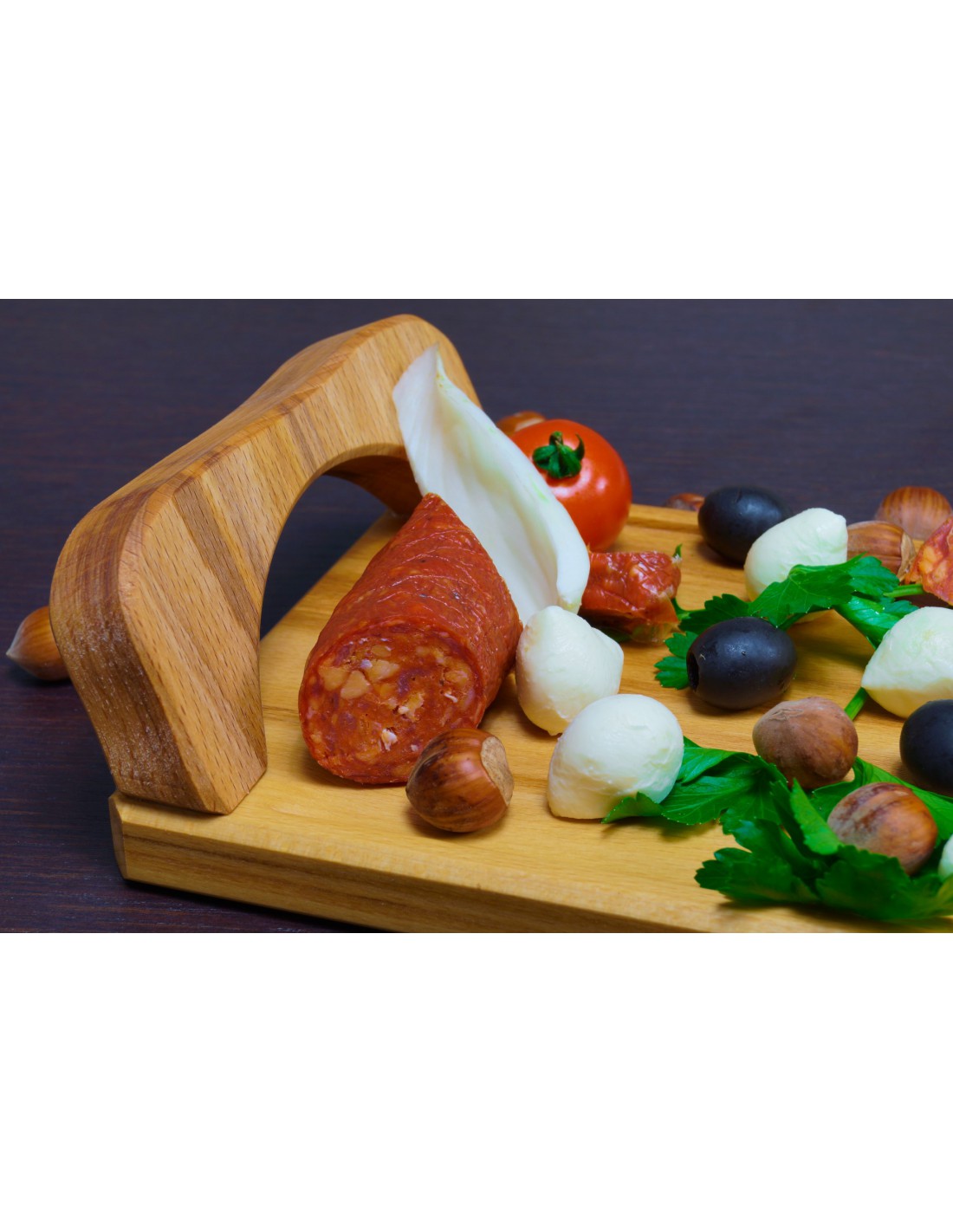 Vassoio da portata in legno di faggio massello L25xP16cm